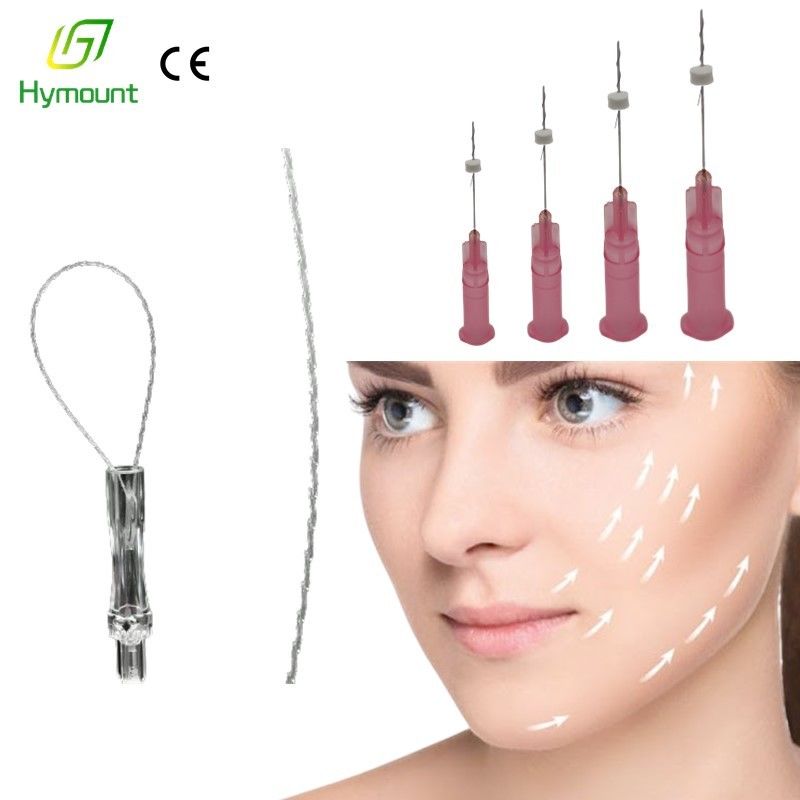 60mm Dissolvable Medical PDO Thread Lift Absorbable Barb Screw PCL Cog Thread